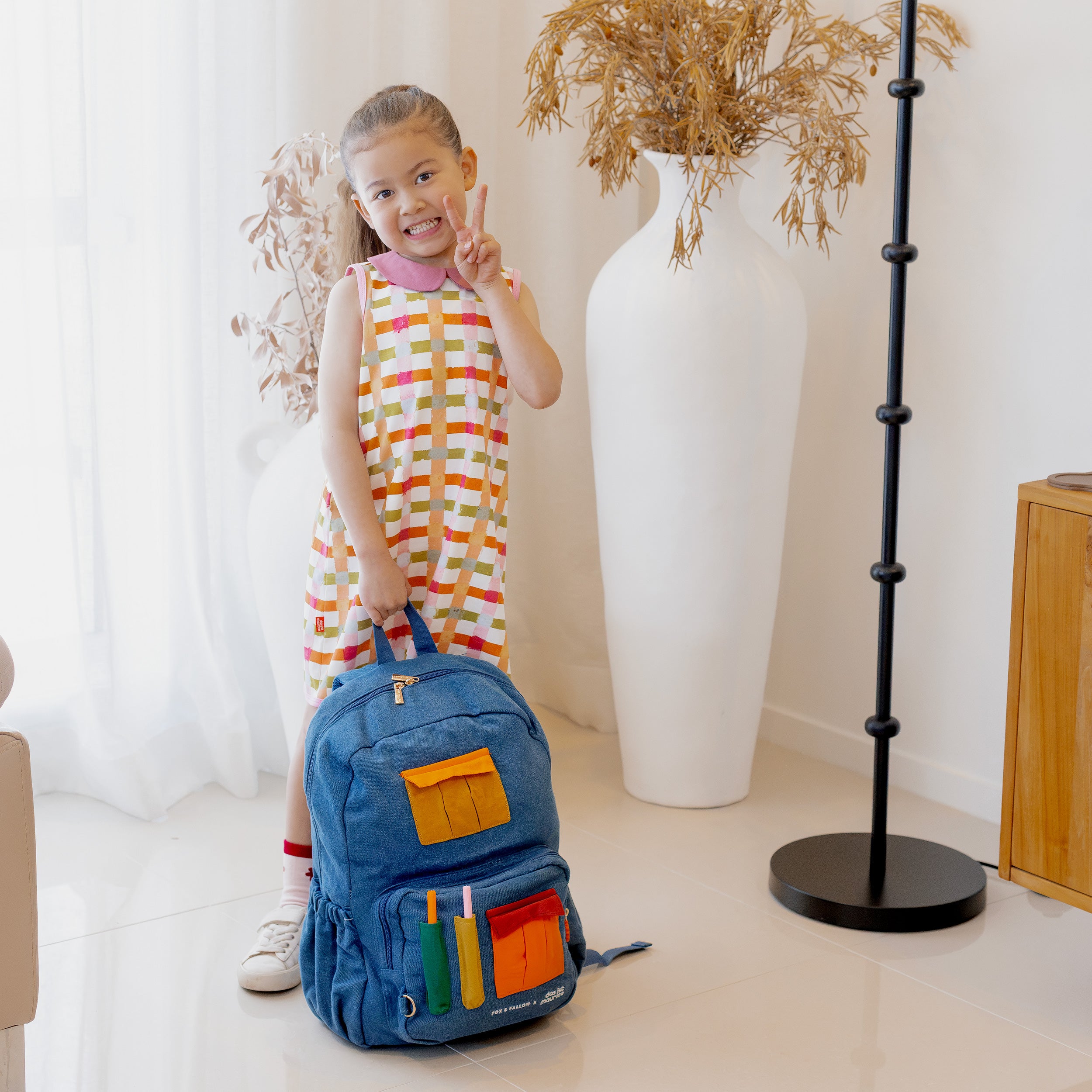 Fox & Fallow x Das Ist Maurice Denim Pocket Junior Backpack - Medium 20L - PRE-ORDER (17 SEP)