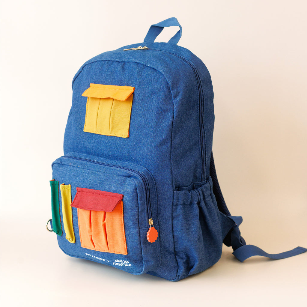 Fox & Fallow x Das Ist Maurice Denim Pocket Junior Backpack - Medium 20L - PRE-ORDER (17 SEP)