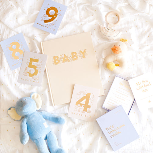 Baby Milestone Cards Powder Blue