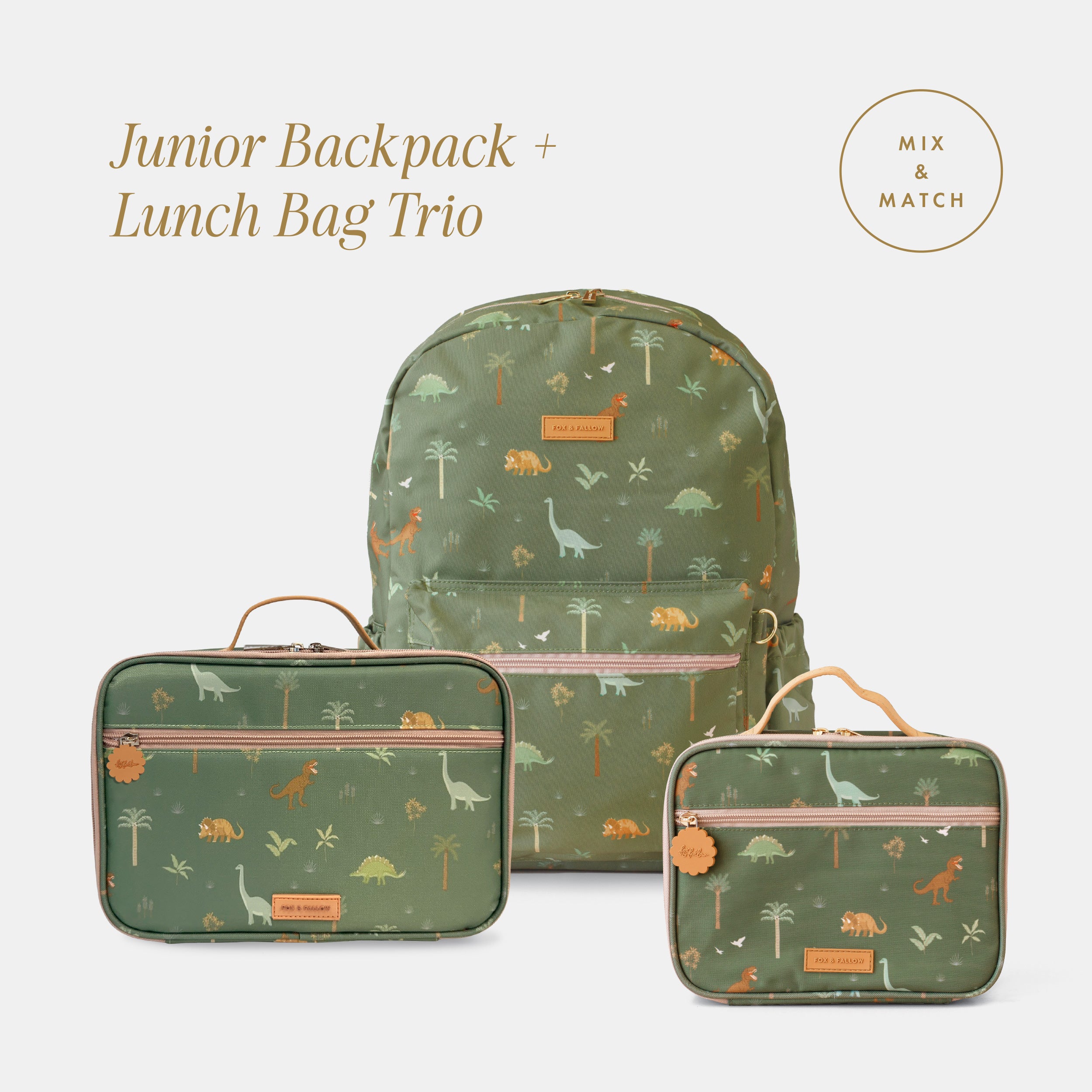 Junior Backpack + Lunch Bag Trio Bundle