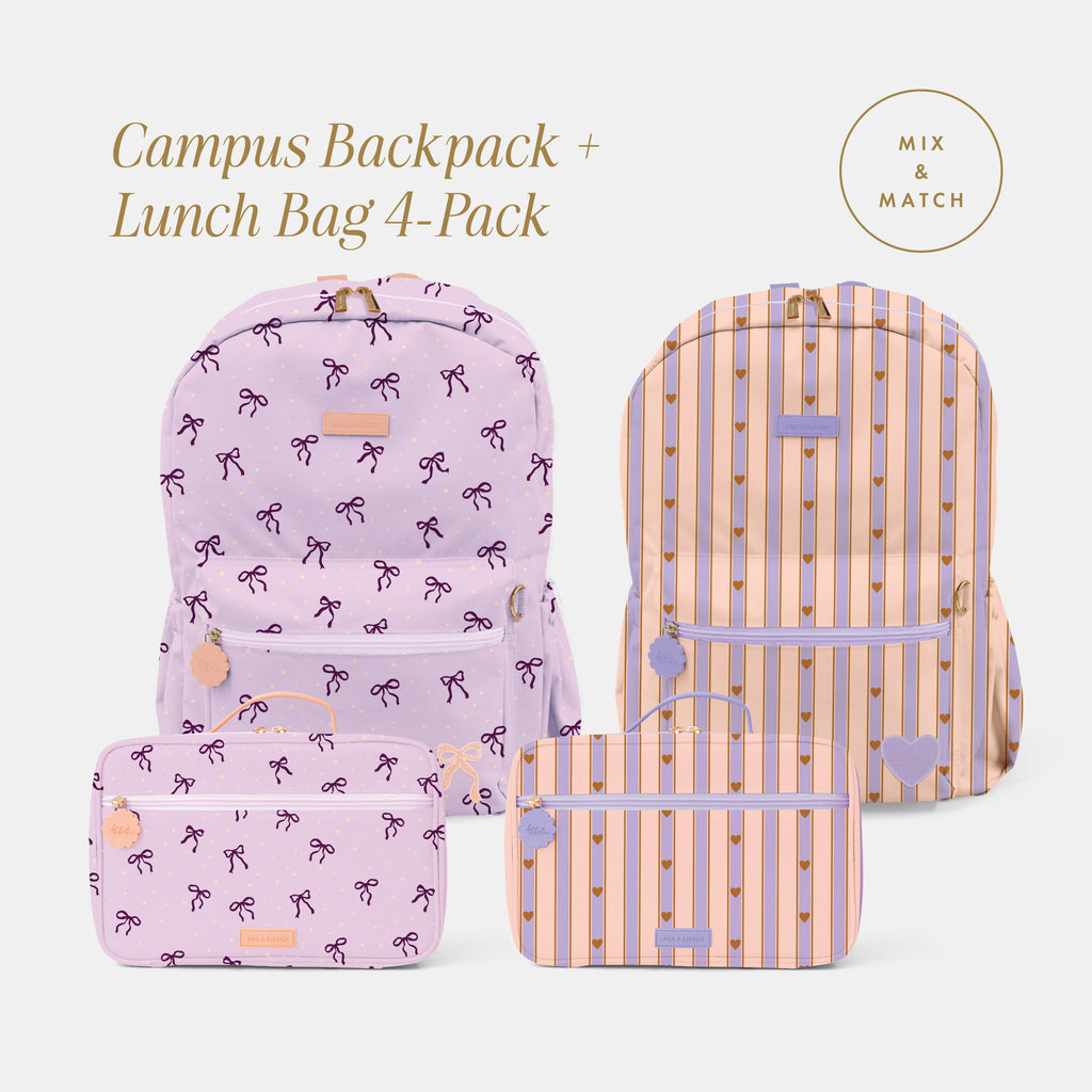Campus Backpack + Lunch Bag 4-Pack Bundle - PRE-ORDER (OCTOBER)