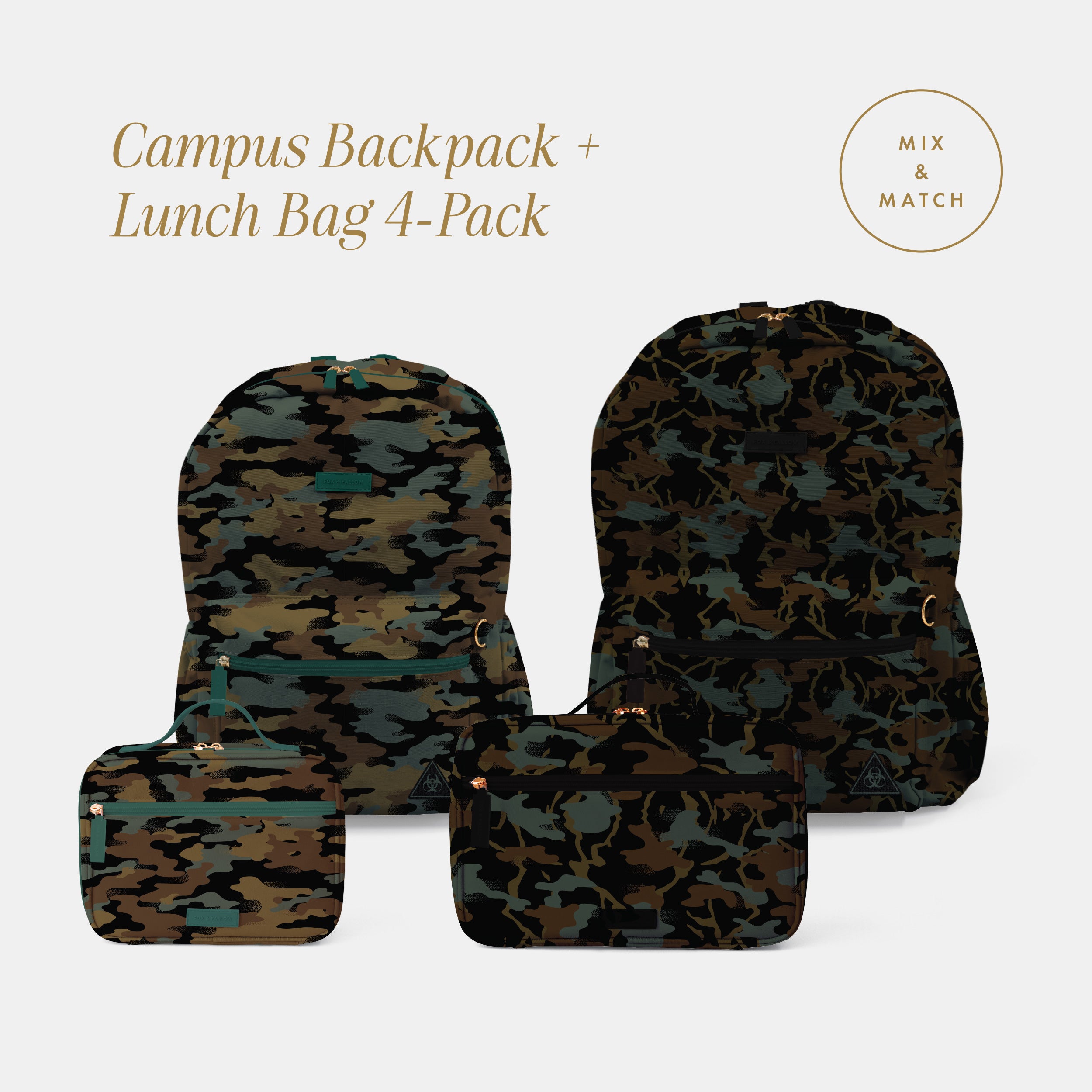 Campus Backpack + Lunch Bag 4-Pack Bundle - PRE-ORDER (OCTOBER)