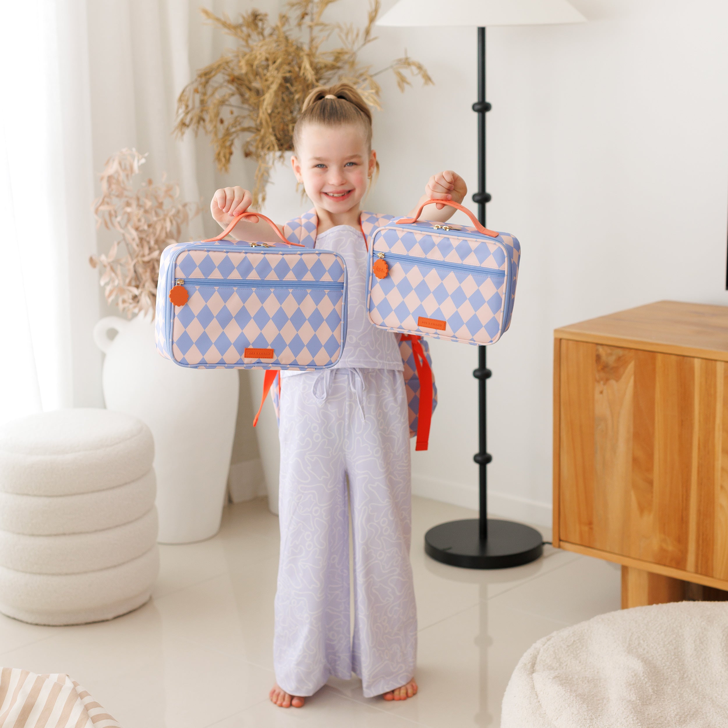 Blue Diamonds Large Lunch Bag