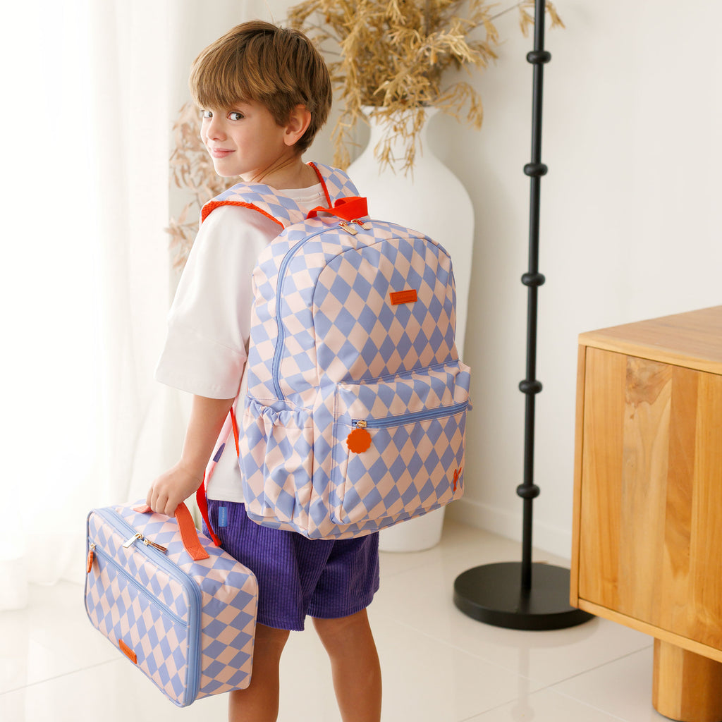 Blue Diamonds Large Lunch Bag