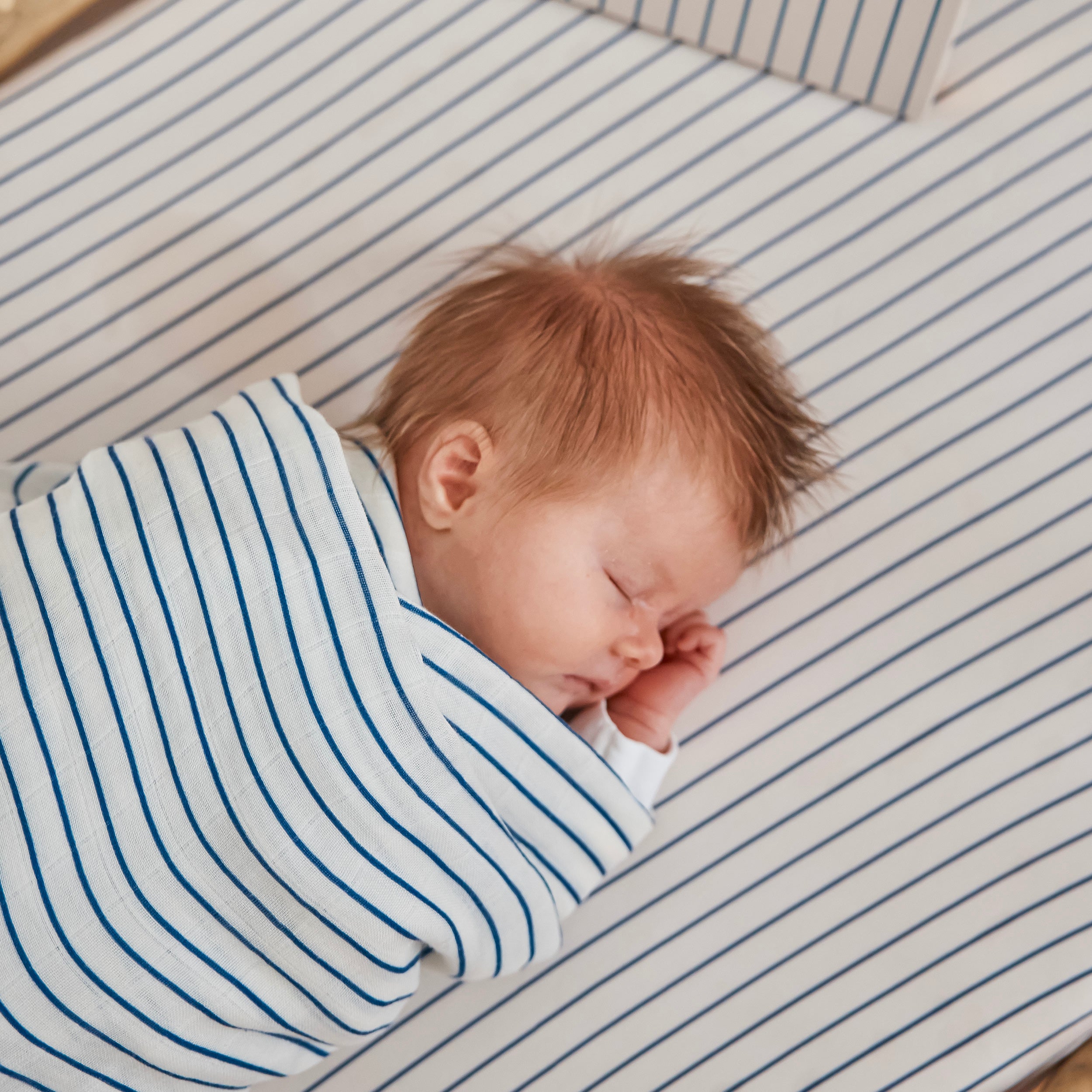 Breton Stripe Organic Fitted Cot Sheet