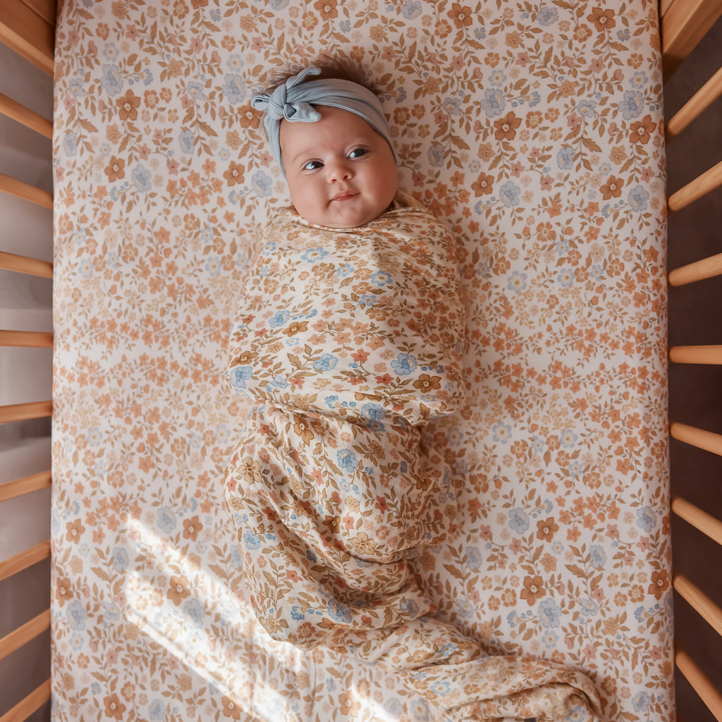 Broderie Organic Fitted Bassinet Sheet/Change Pad Cover