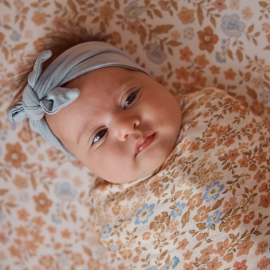 Broderie Organic Fitted Cot Sheet