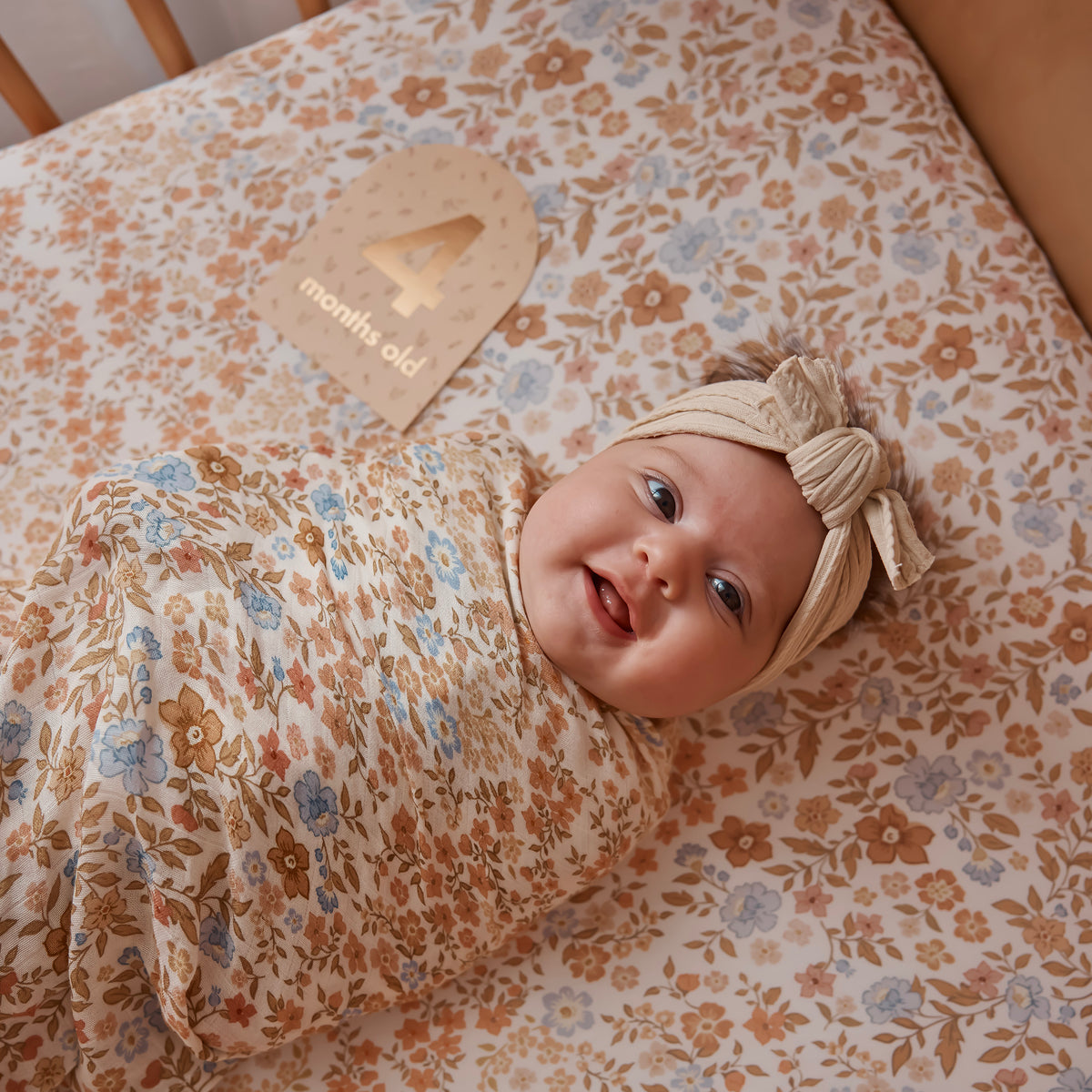 Broderie Organic Fitted Cot Sheet