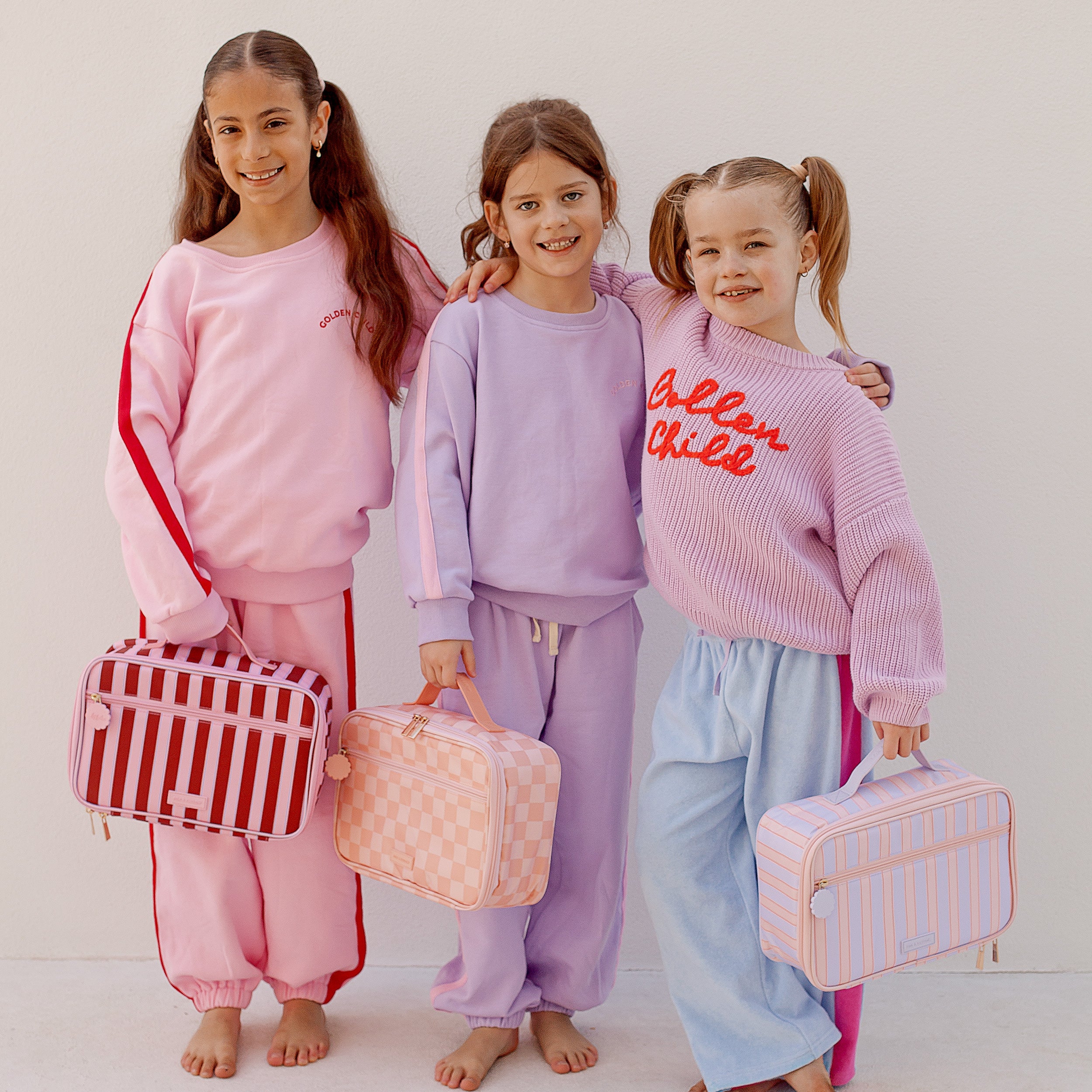 Peach Check Large Lunch Bag - PRE-ORDER (AUGUST)