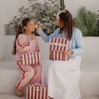 Burgundy Stripe Vanity Case - 'The Classic' - SECONDS