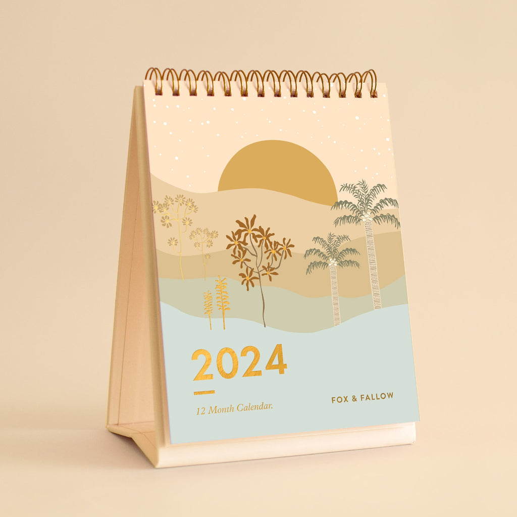 Calendrier 2024 Desert Palms + Offre A4 Academic Sage Warp Planner