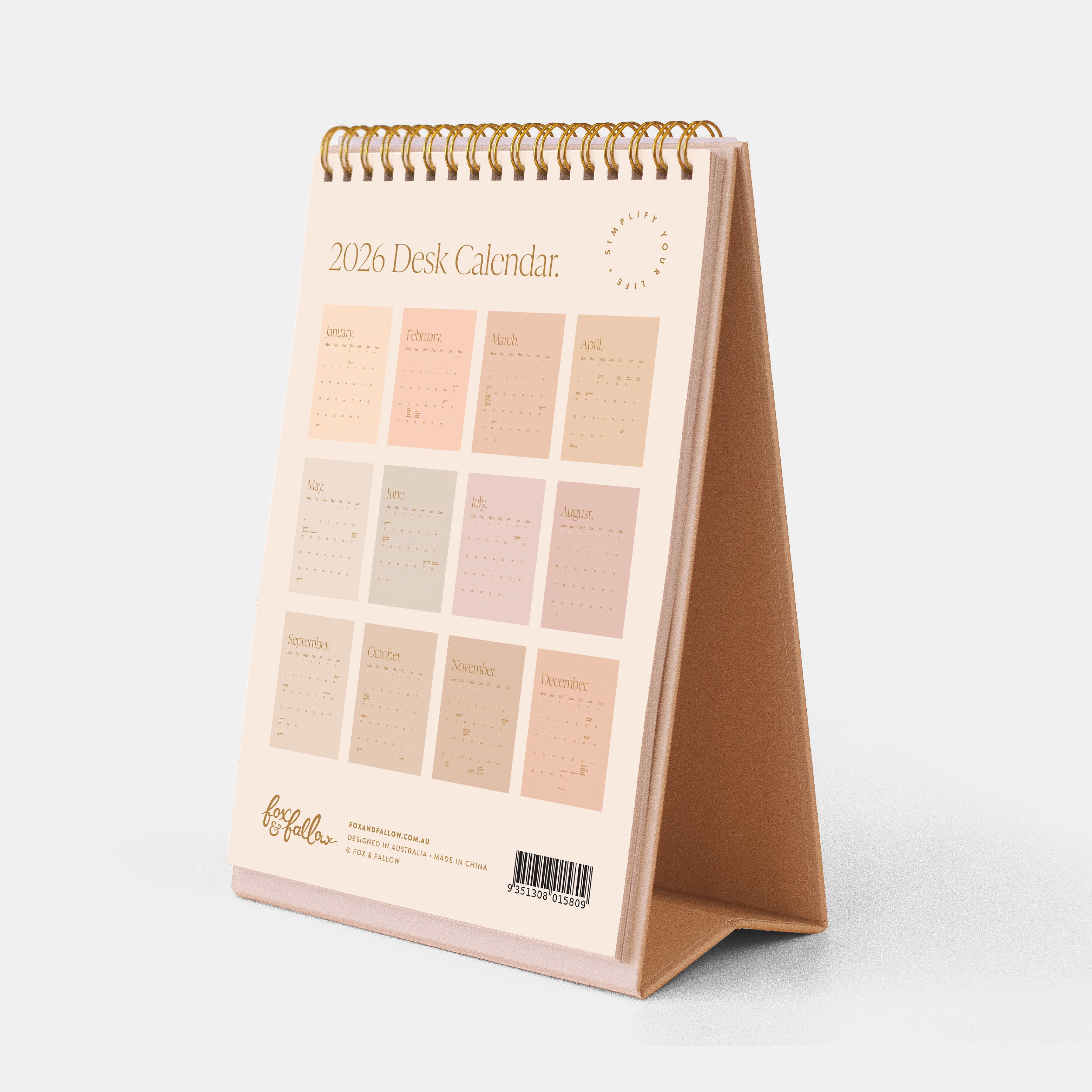 2026 Minimal Desk Calendar - LOW STOCK