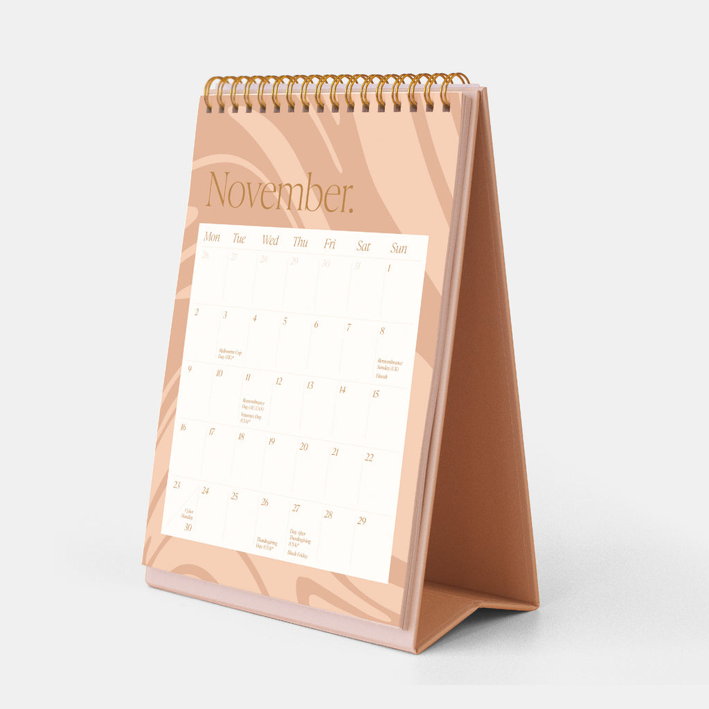 2026 Rose Check Desk Calendar - LOW STOCK