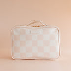 Salmon Check Cosmetic Bag - SECONDS