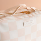 Salmon Check Cosmetic Bag - SECONDS