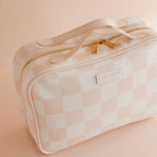 Salmon Check Cosmetic Bag - SECONDS
