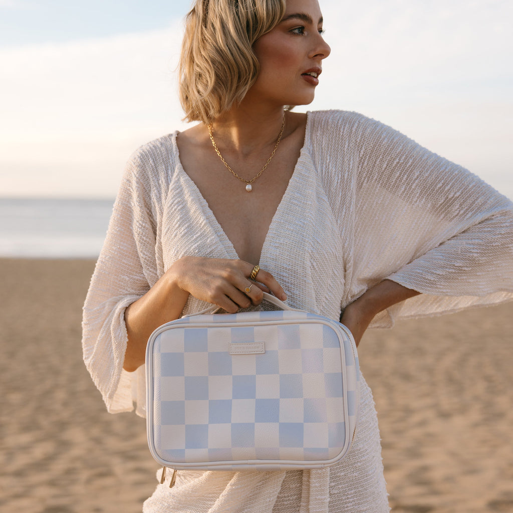 Powder Check Cosmetic Bag - SECONDS