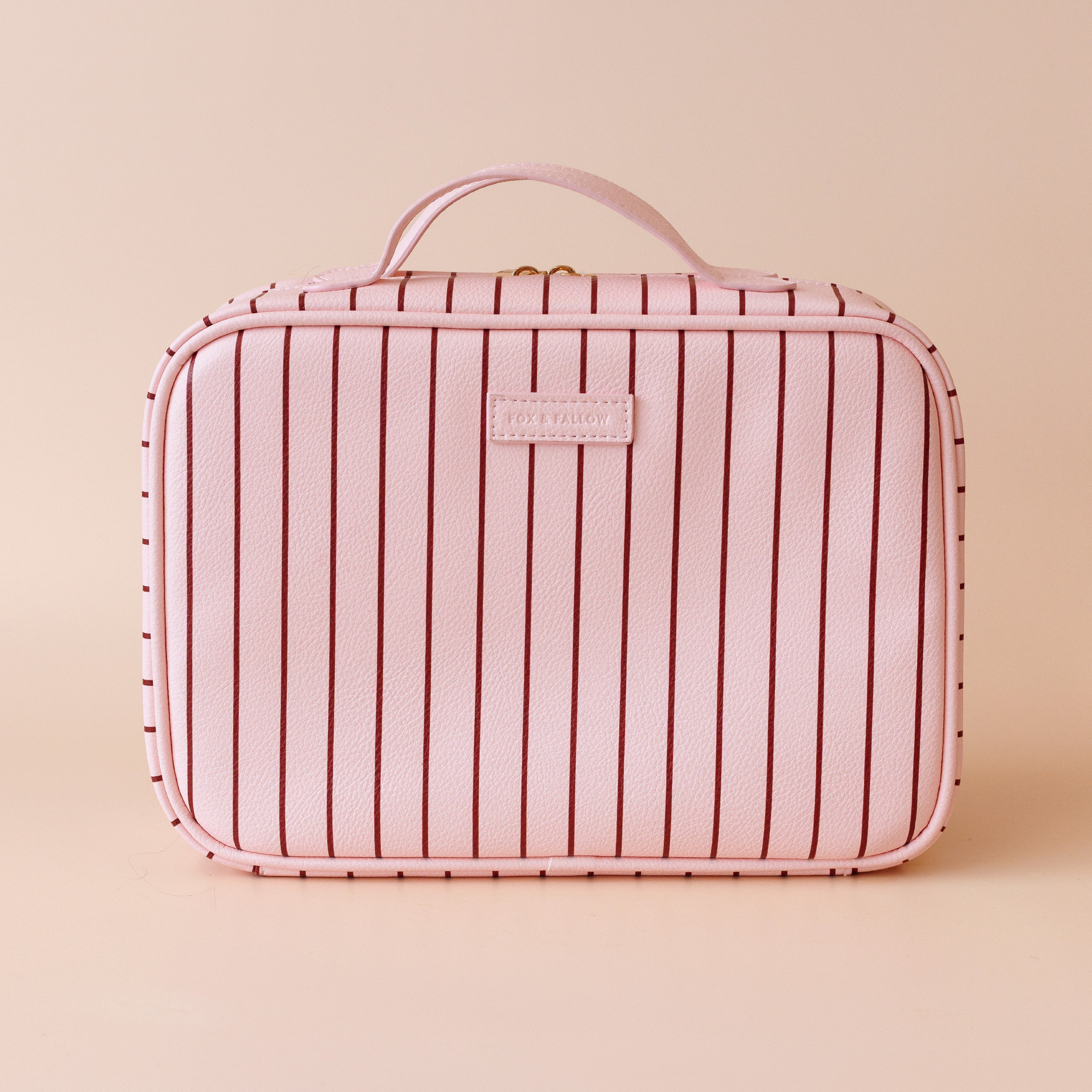 Rosé Pinstripe Cosmetic Bag - PRE-ORDER (MARCH)