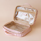 Rosé Pinstripe Cosmetic Bag - PRE-ORDER (MARCH)