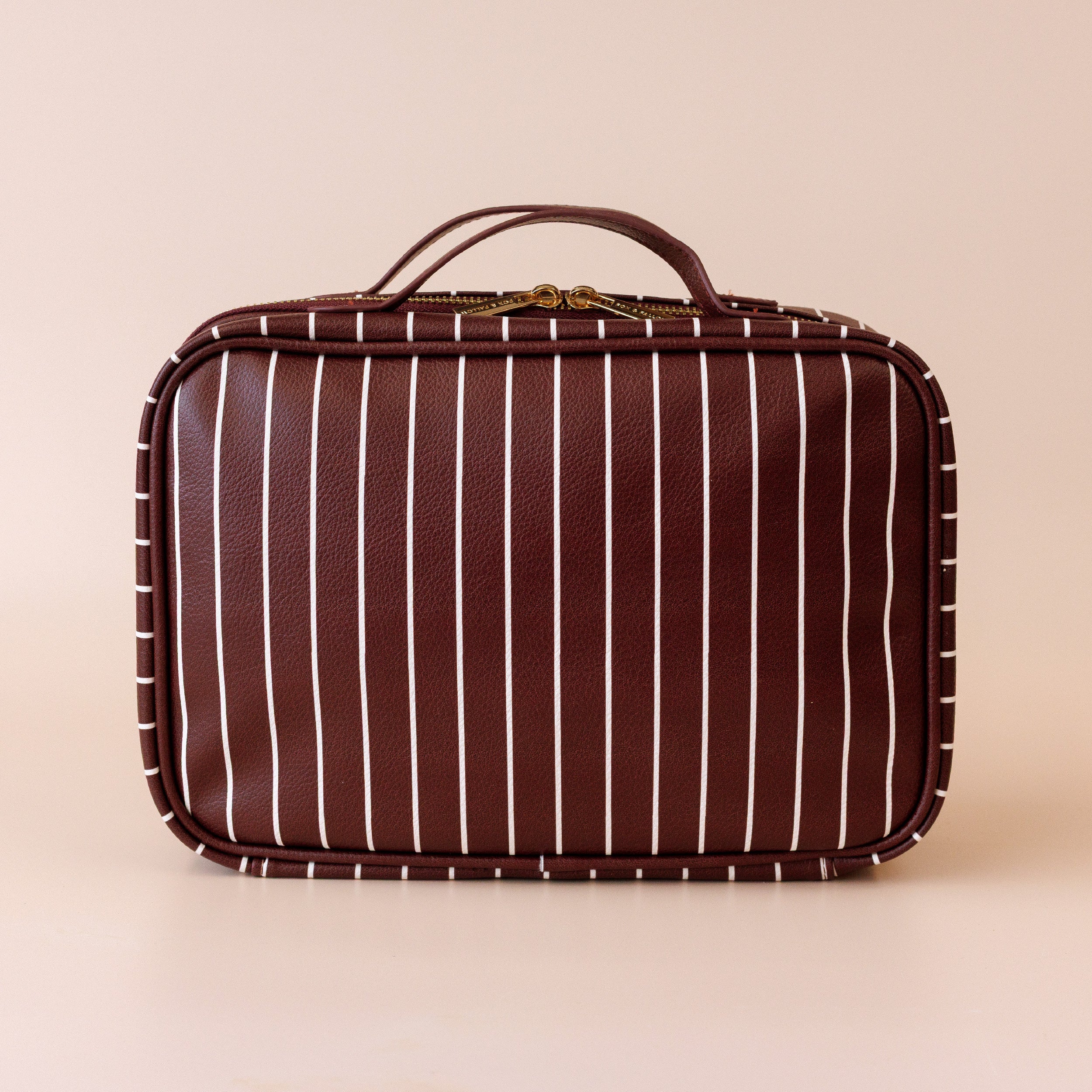Merlot Pinstripe Cosmetic Bag - PRE-ORDER (MARCH)