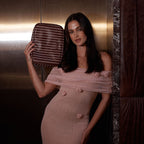 Merlot Pinstripe Cosmetic Bag