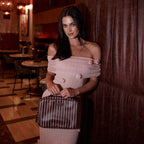 Merlot Pinstripe Cosmetic Bag