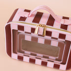 Burgundy Stripe Cosmetic Nested Trio Set - PRE-ORDER (MAY)