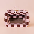 Cherry Check Cosmetic Nested Trio Set