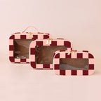 Cherry Check Cosmetic Nested Trio Set - PRE-ORDER (MAY)