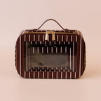 Merlot Pinstripe Cosmetic Nested Trio Set