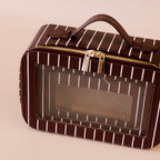 Merlot Pinstripe Cosmetic Nested Trio Set