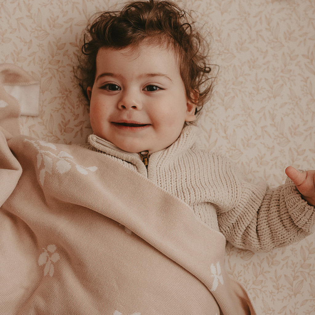 Golden Vines Organic Fitted Bassinet Sheet/Change Pad Cover