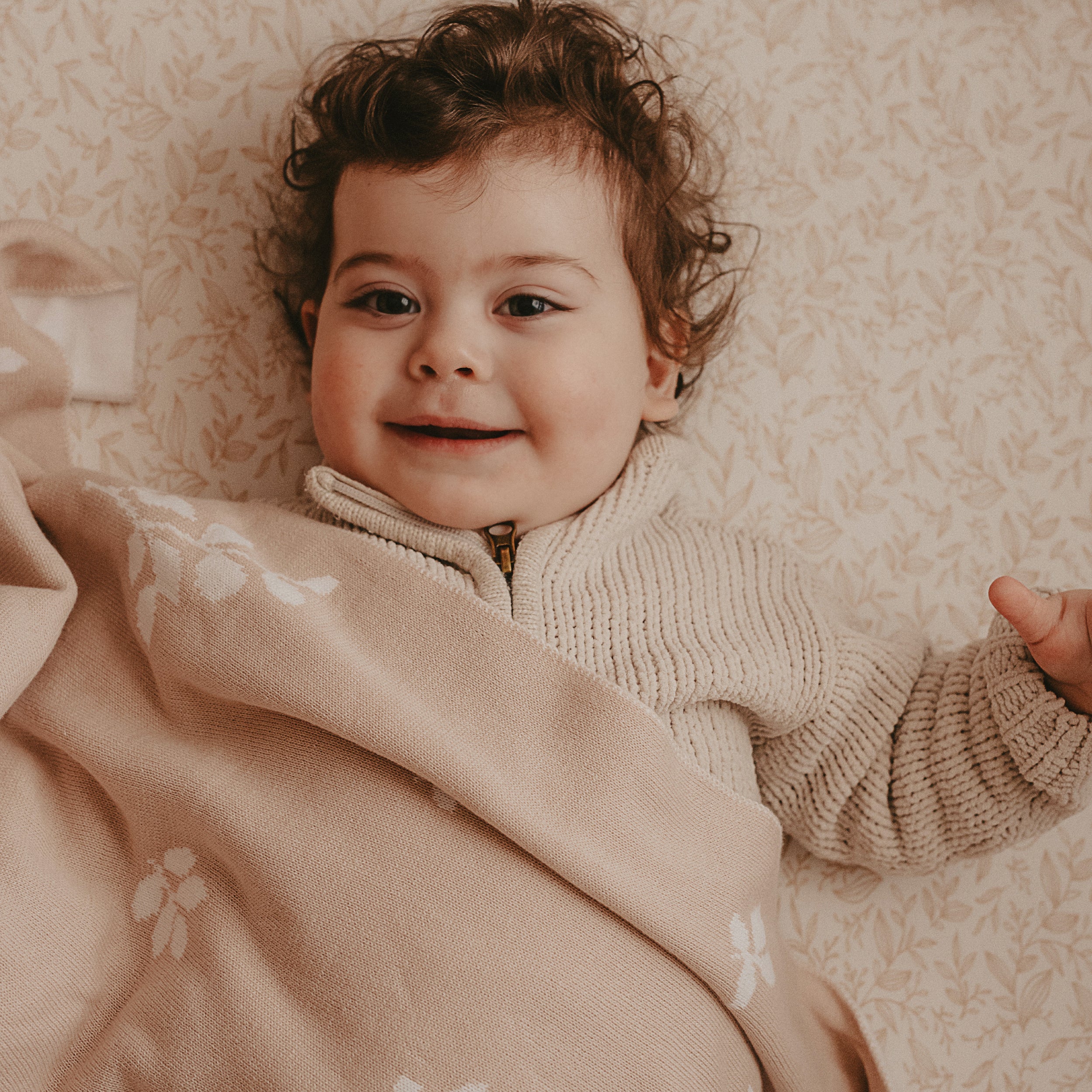 Golden Vines Organic Fitted Cot Sheet - SECONDS