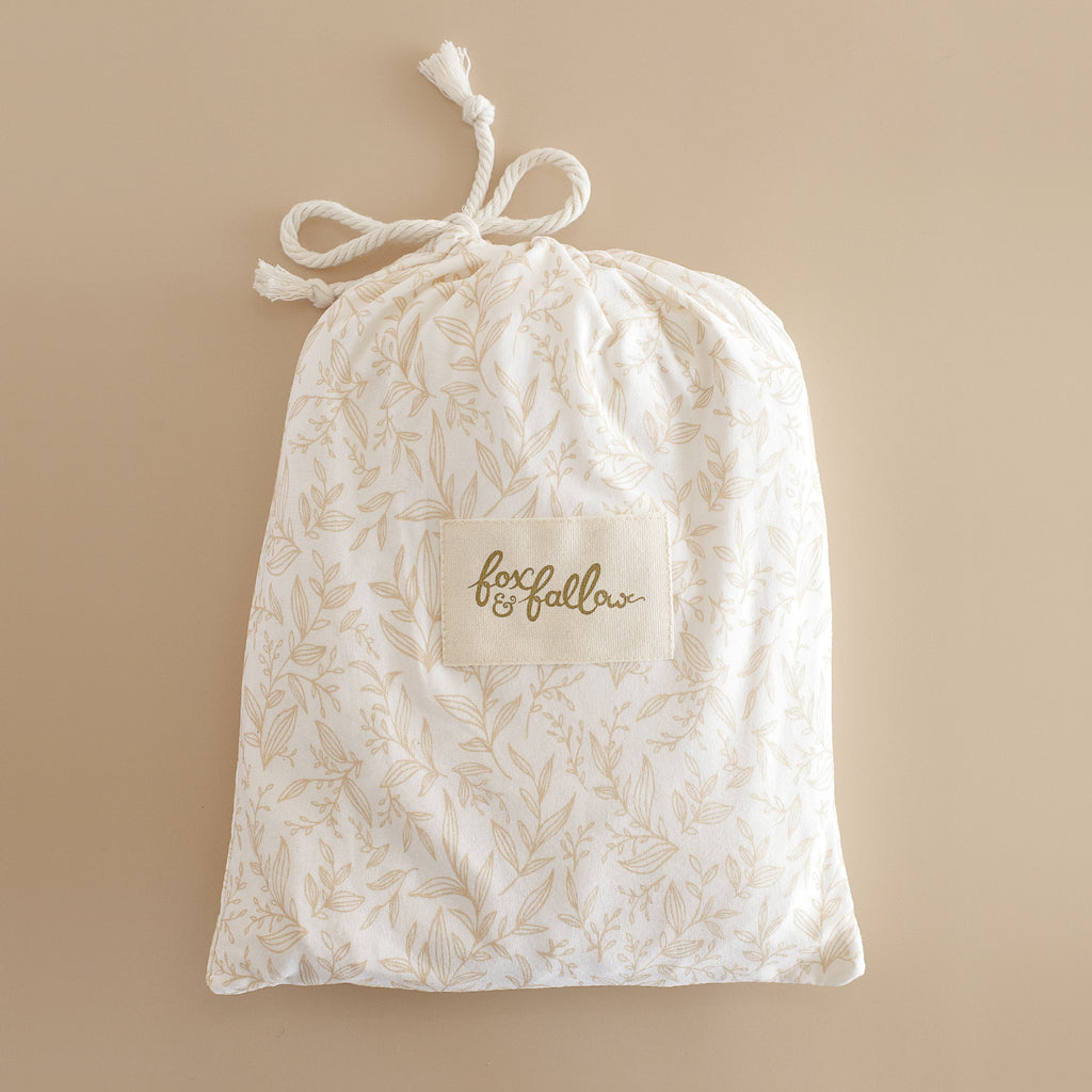 Golden Vines Organic Fitted Cot Sheet - SECONDS
