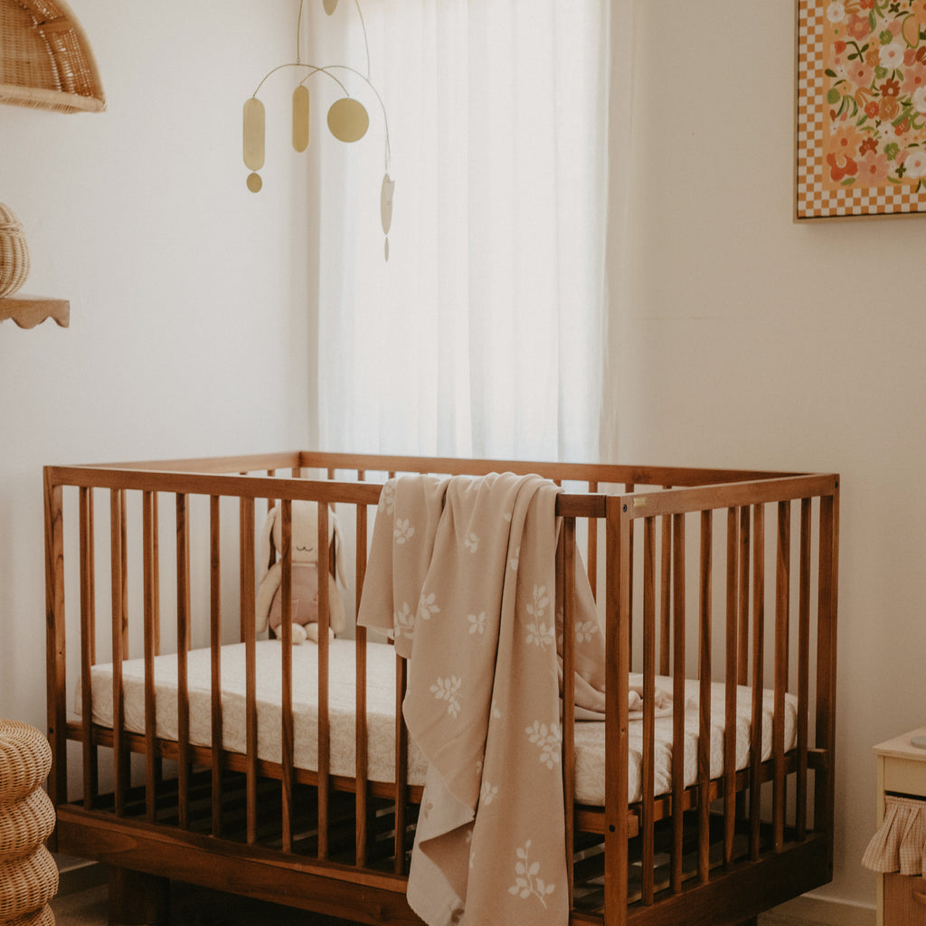 Golden Vines Organic Fitted Cot Sheet