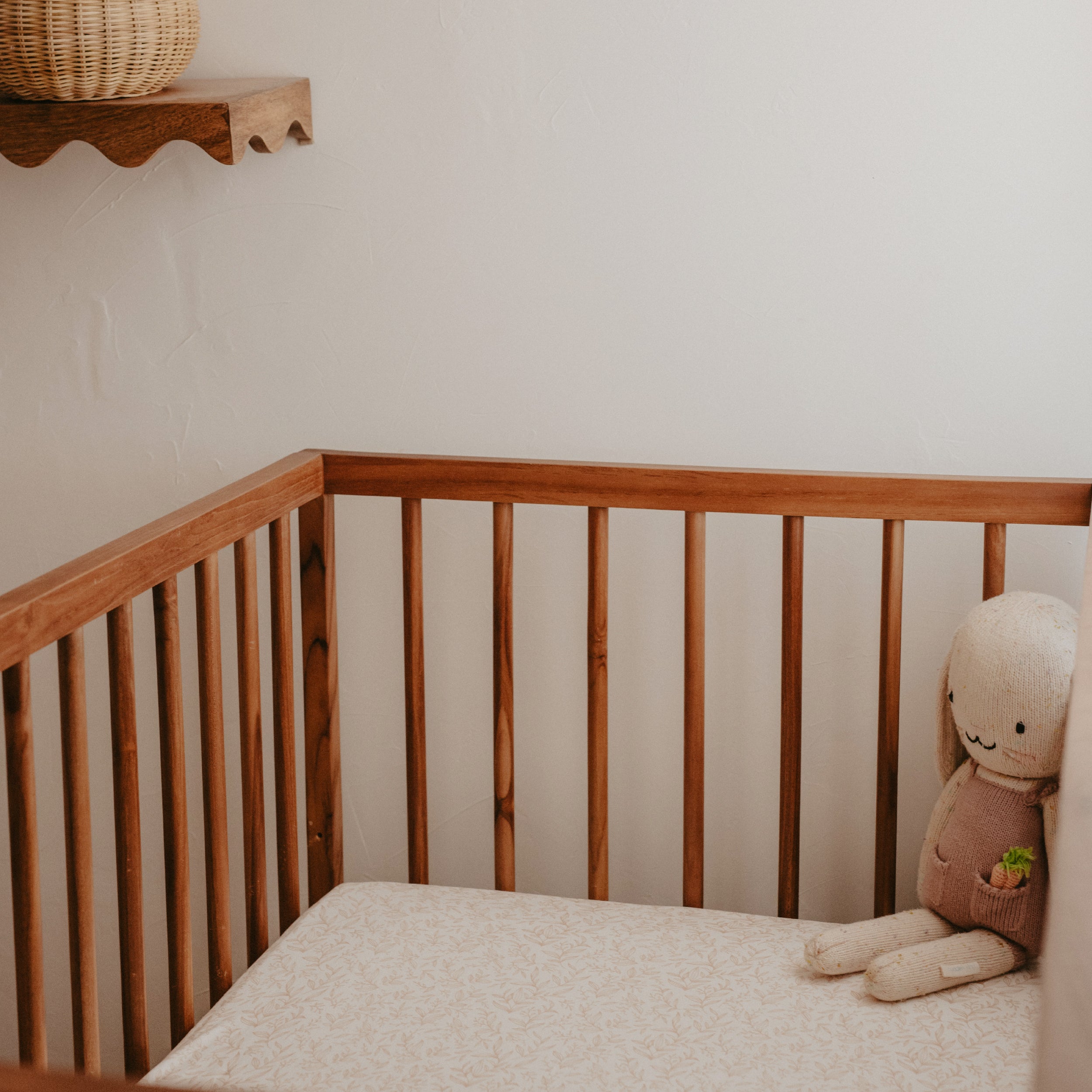 Golden Vines Organic Fitted Cot Sheet