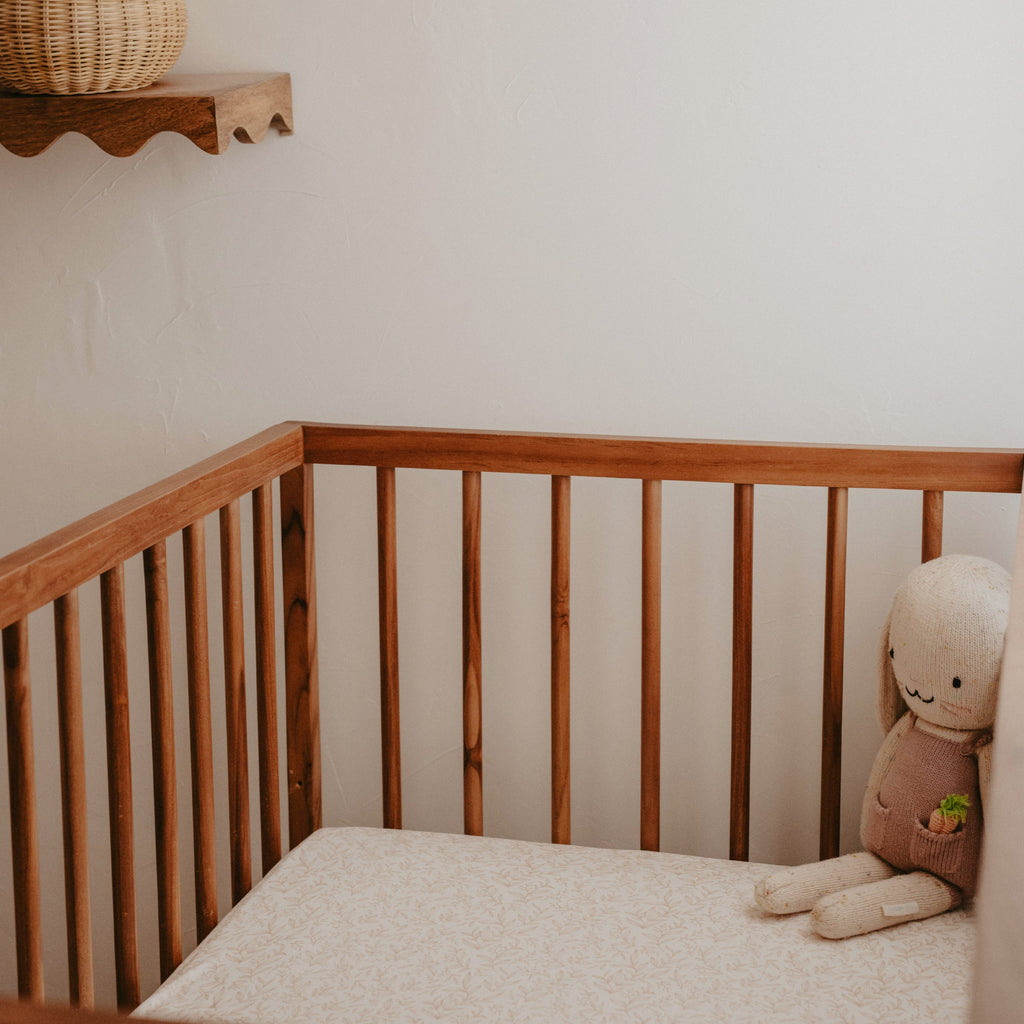 Golden Vines Organic Fitted Cot Sheet - SECONDS