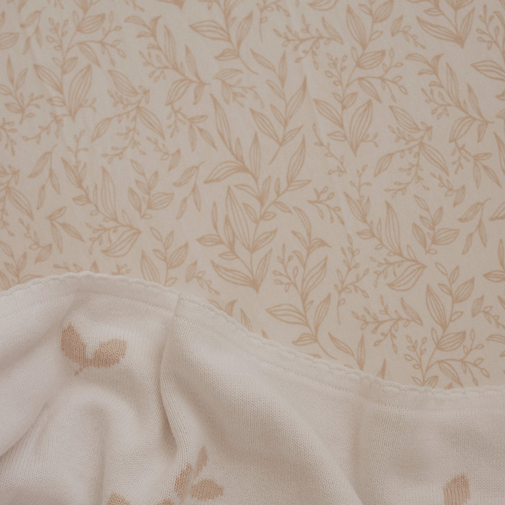 Golden Vines Organic Fitted Bassinet Sheet/Change Pad Cover - SECONDS