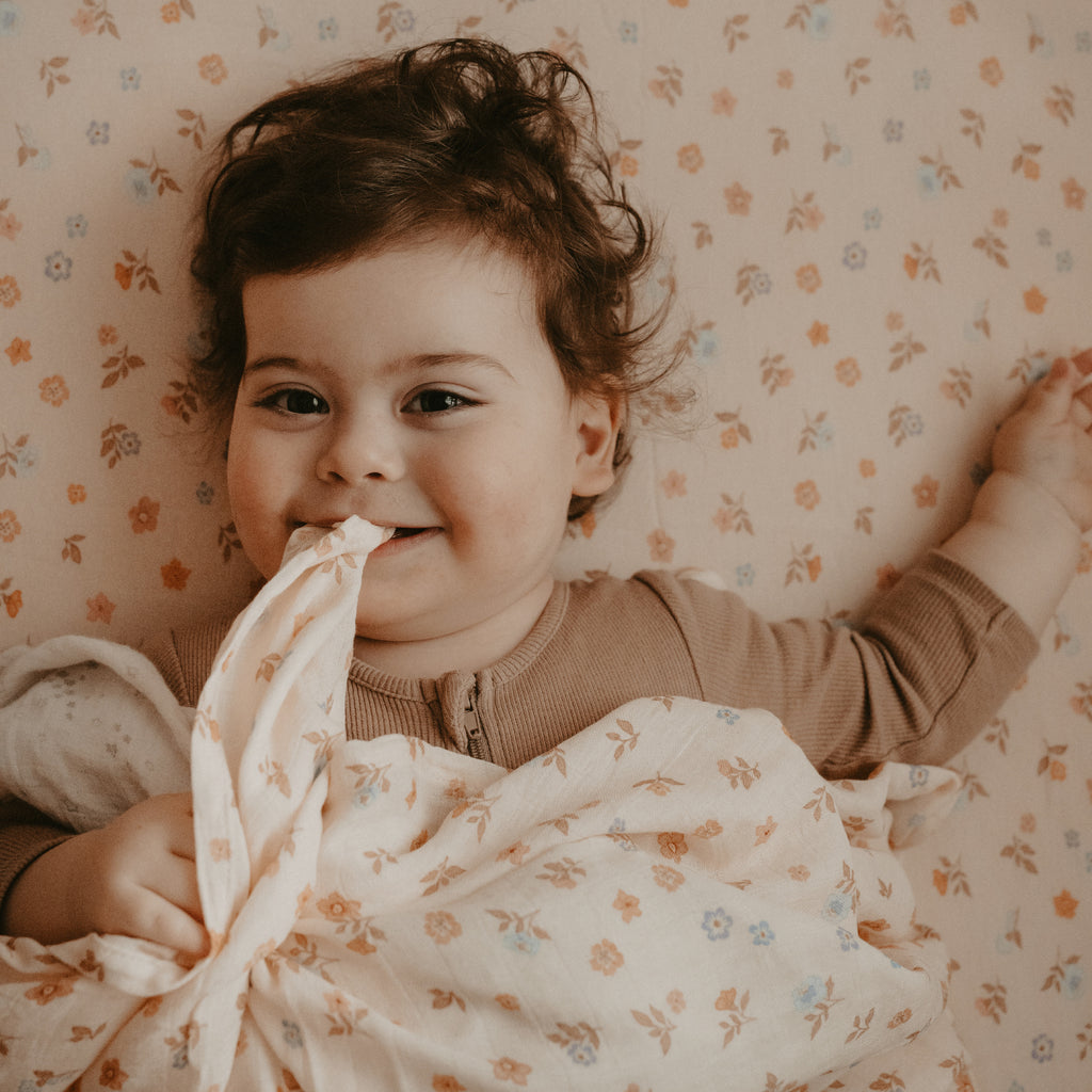 Meadow Organic Fitted Bassinet Sheet/Change Pad Cover