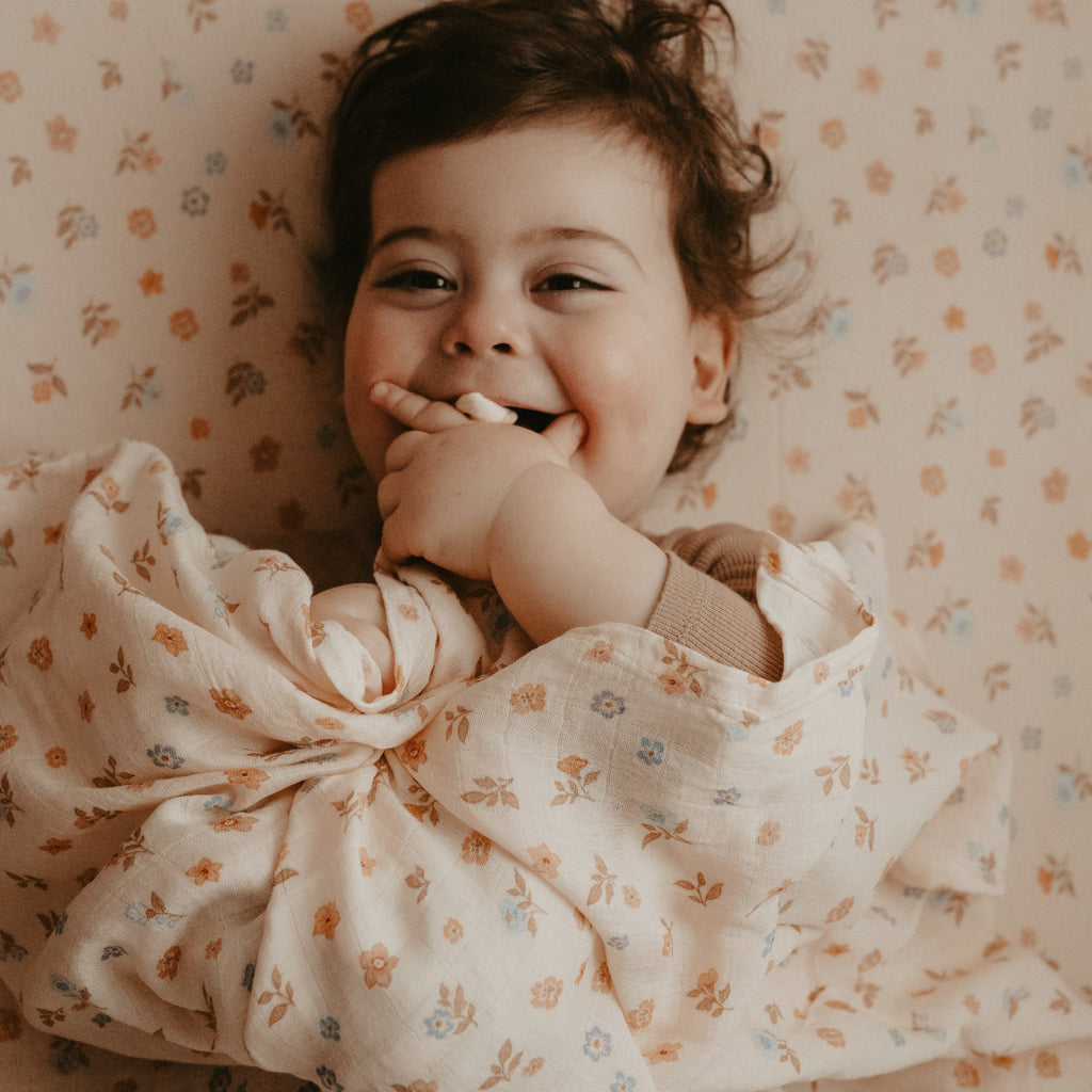 Meadow Organic Fitted Cot Sheet - SECONDS