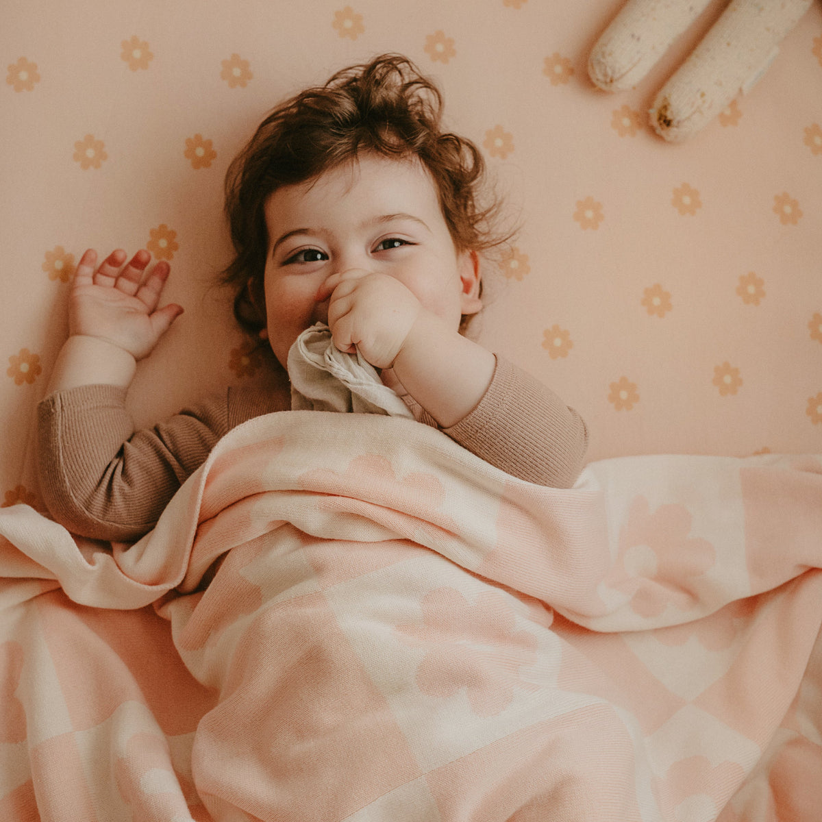 Daisy Chain Organic Fitted Cot Sheet - SECONDS