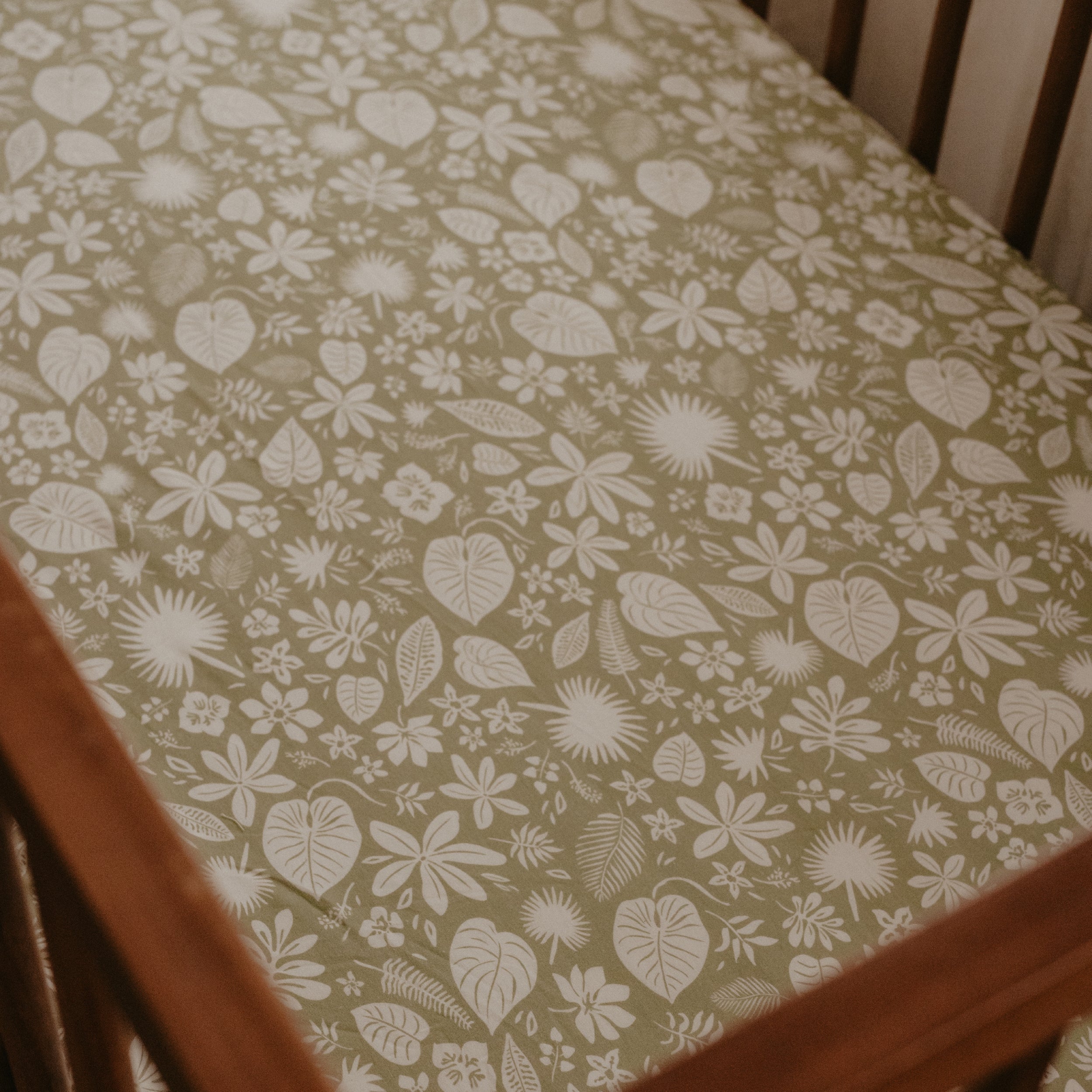 Zanzibar Organic Fitted Bassinet Sheet/Change Pad Cover - SECONDS