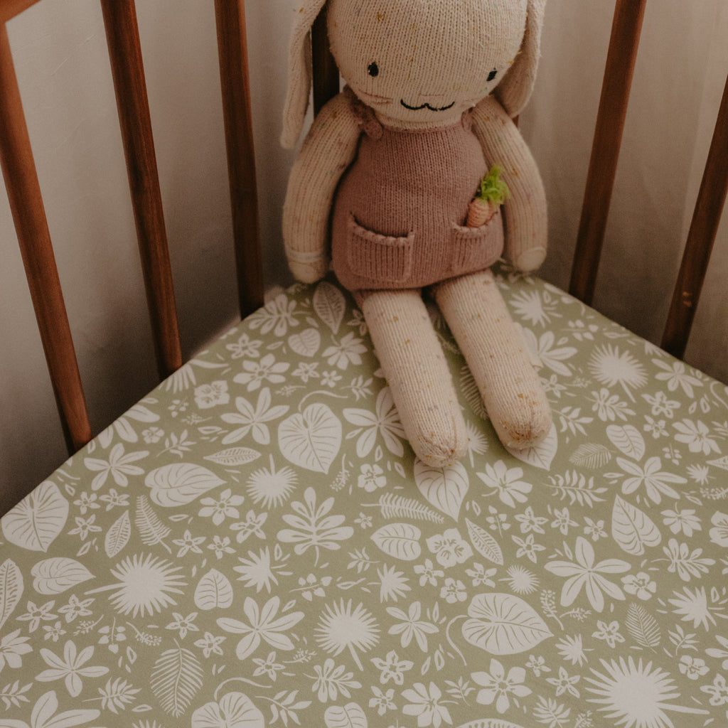 Zanzibar Organic Fitted Bassinet Sheet/Change Pad Cover - SECONDS