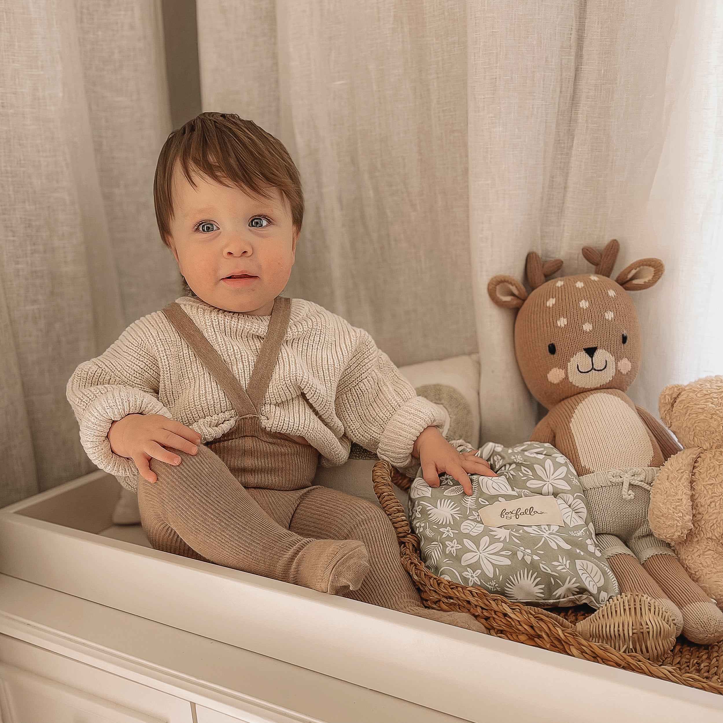 Zanzibar Organic Fitted Bassinet Sheet/Change Pad Cover