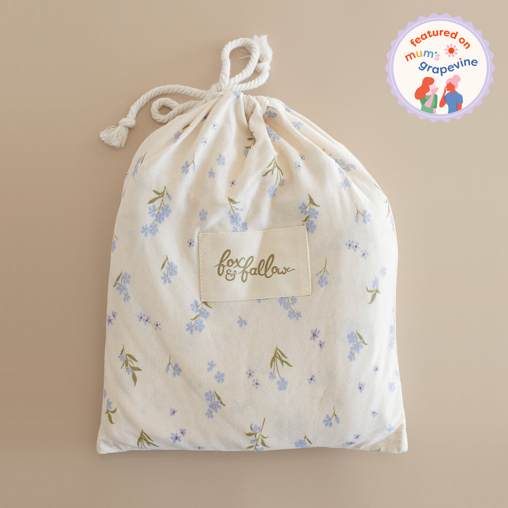 Forget-Me-Not Organic Fitted Cot Sheet
