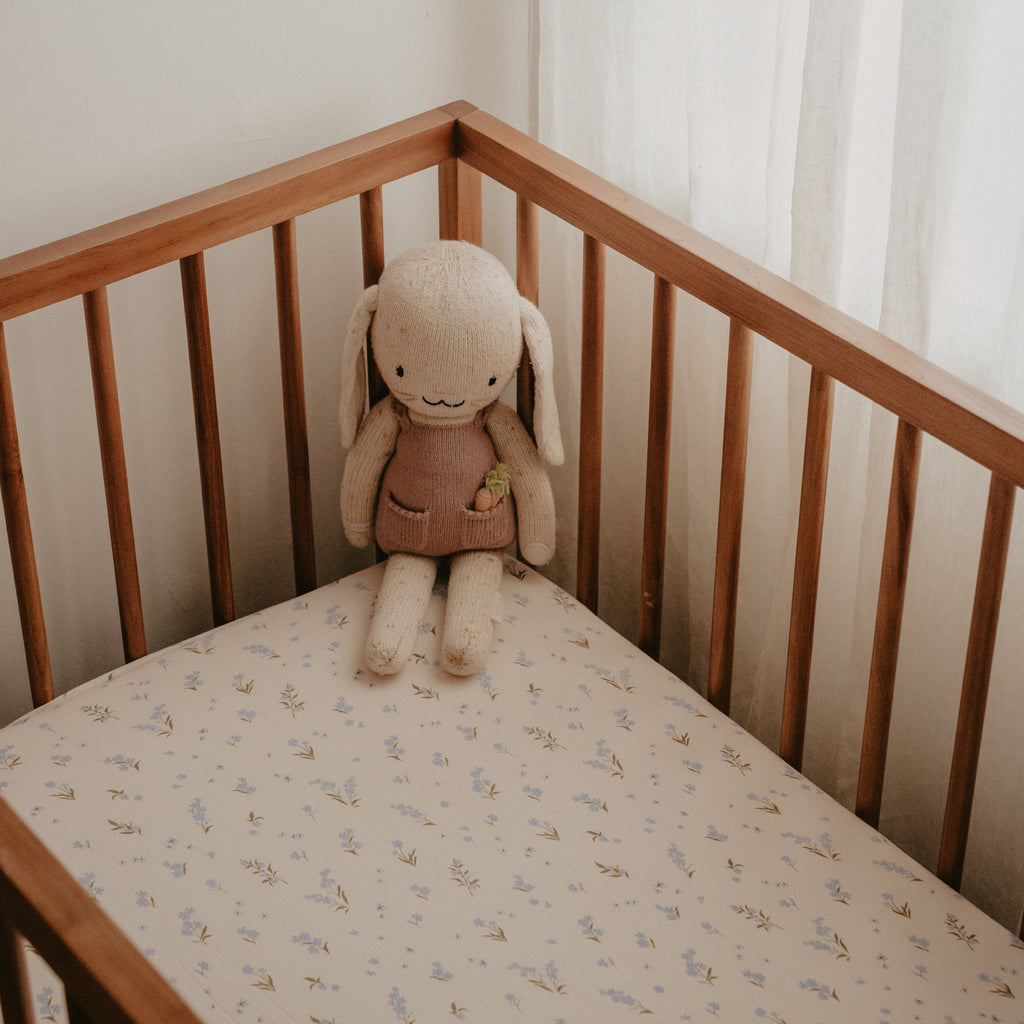 Forget-Me-Not Organic Fitted Cot Sheet
