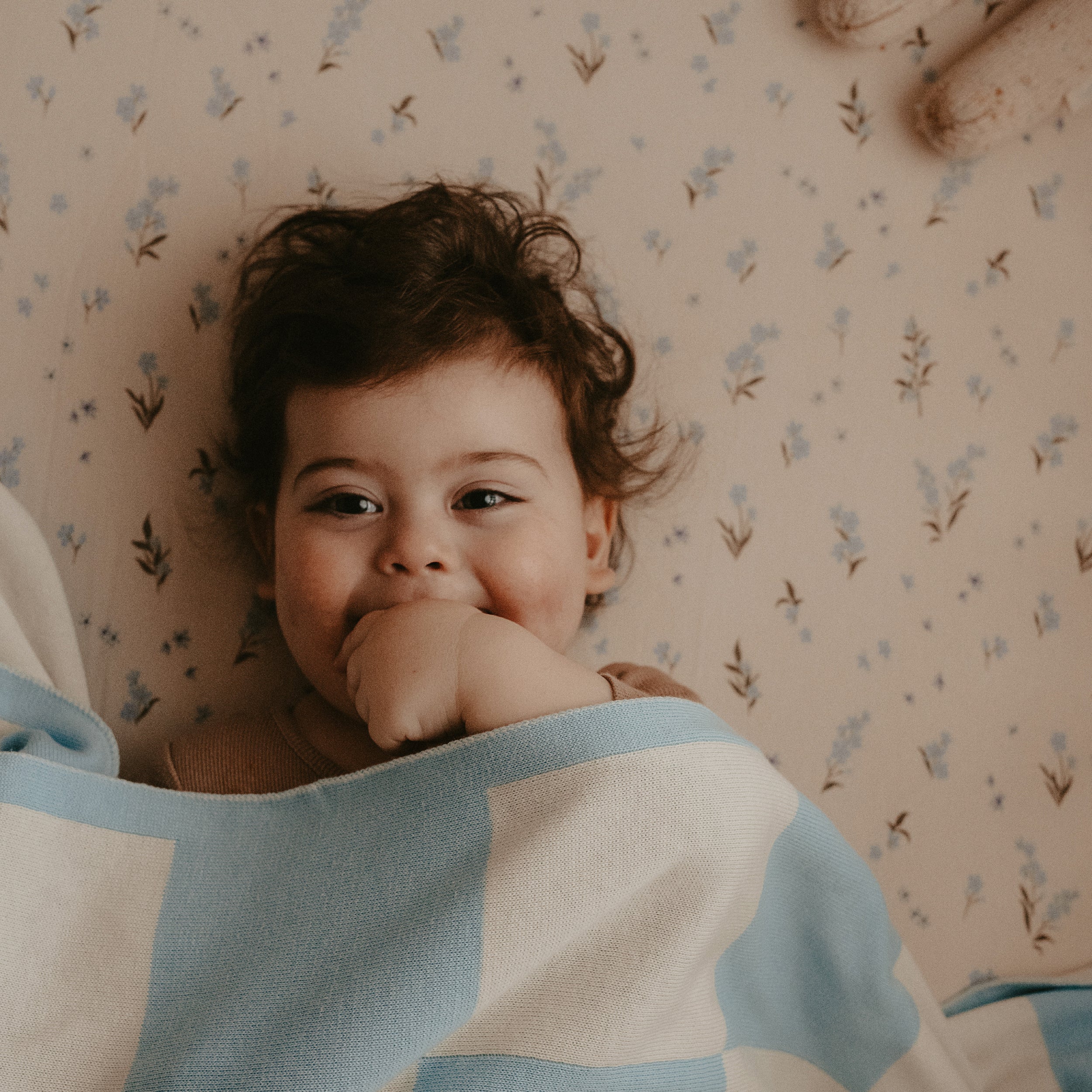 Forget-Me-Not Organic Fitted Cot Sheet