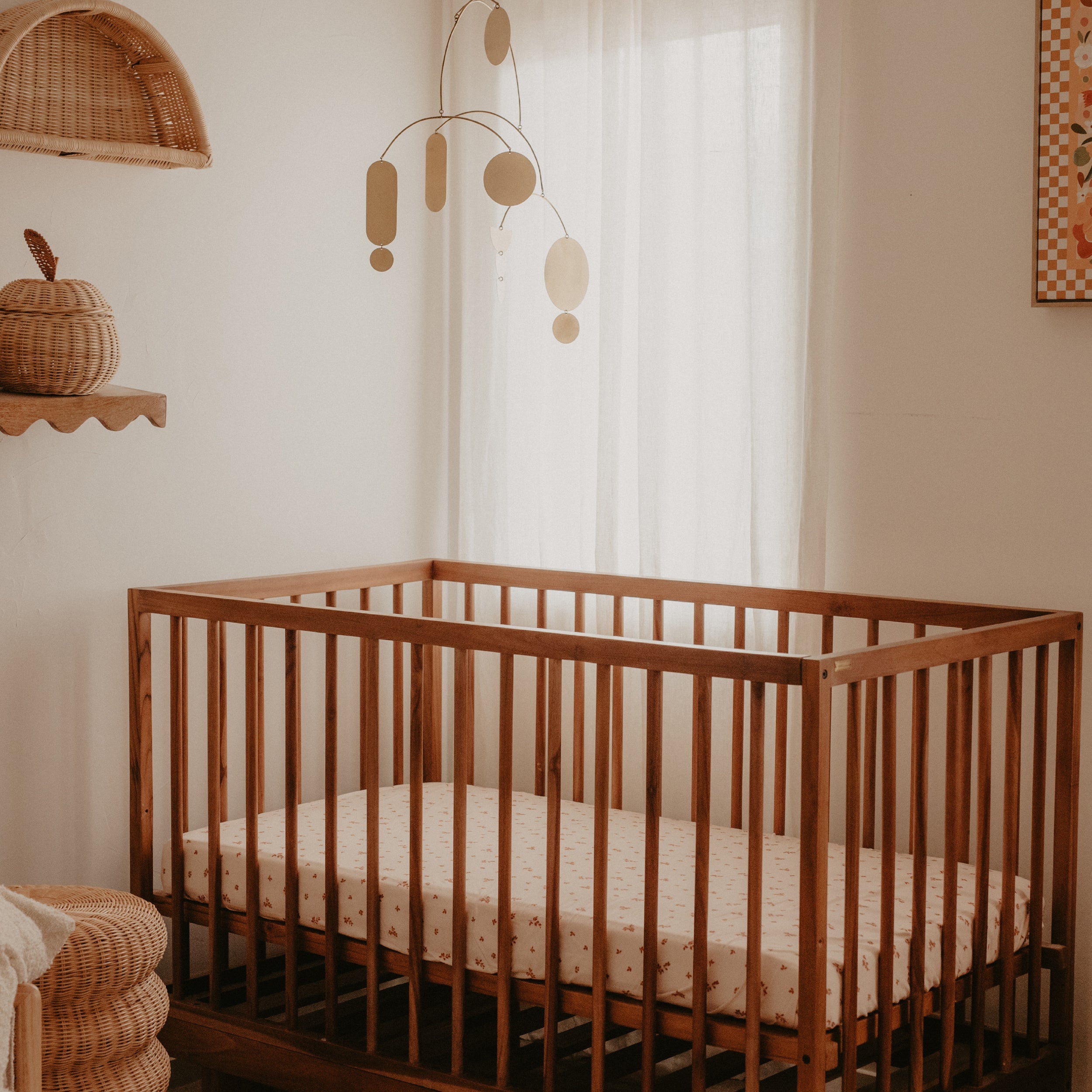 Birch Organic Fitted Cot Sheet - SECONDS