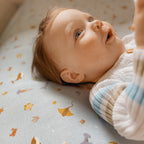 Ocean Creatures Sky Organic Fitted Bassinet Sheet/Change Pad Cover - SECONDS