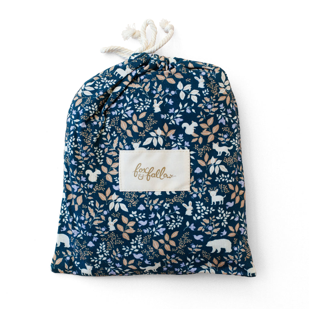 Forest Friends Midnight Organic Fitted Cot Sheet